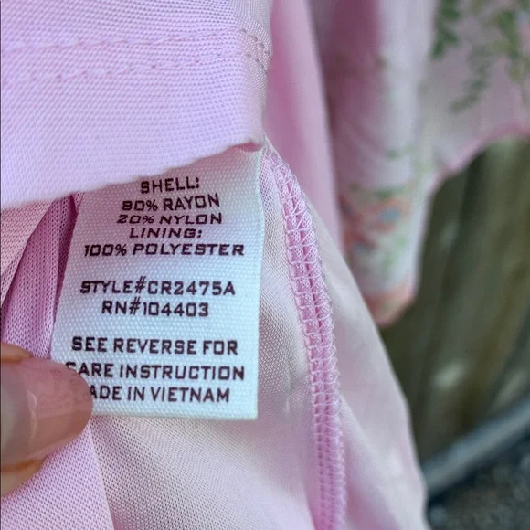 By The River Floral Pink Puff Midi Sleeve Dress - Picture 11 of 15